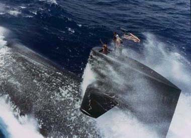 USS OKLAHOMA CITY catches a Wave !